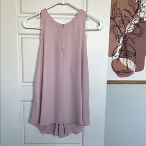 LOFT Pink High Low Halter Blouse